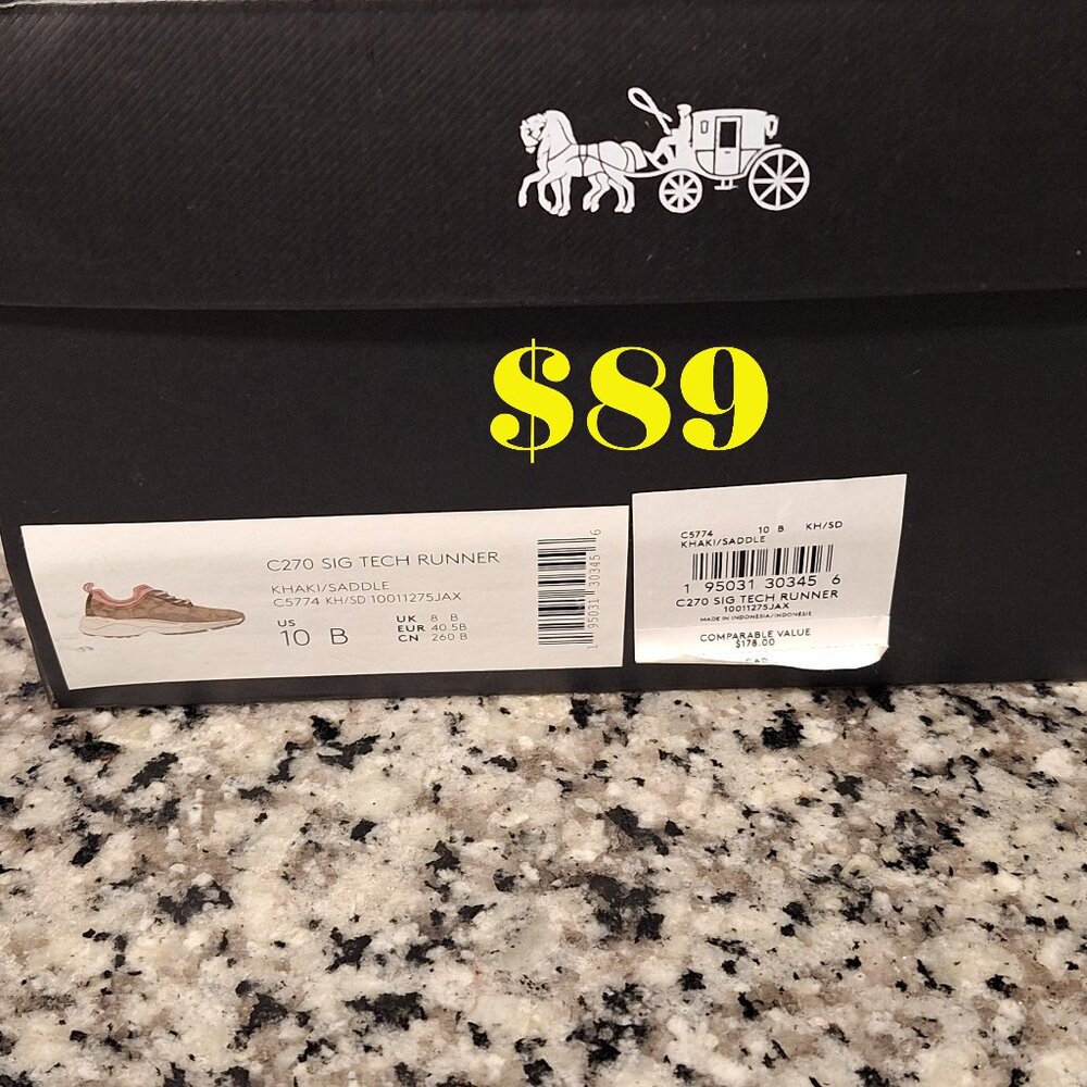 Tan and pink C270 Sig Tech Runner Tennis Shoe